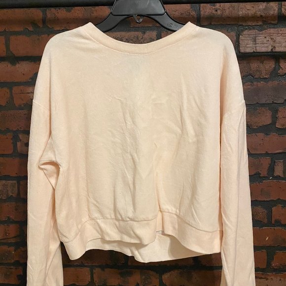 Forever 21 Light Pink Crop Sweater Winter Pullover - Picture 1 of 3